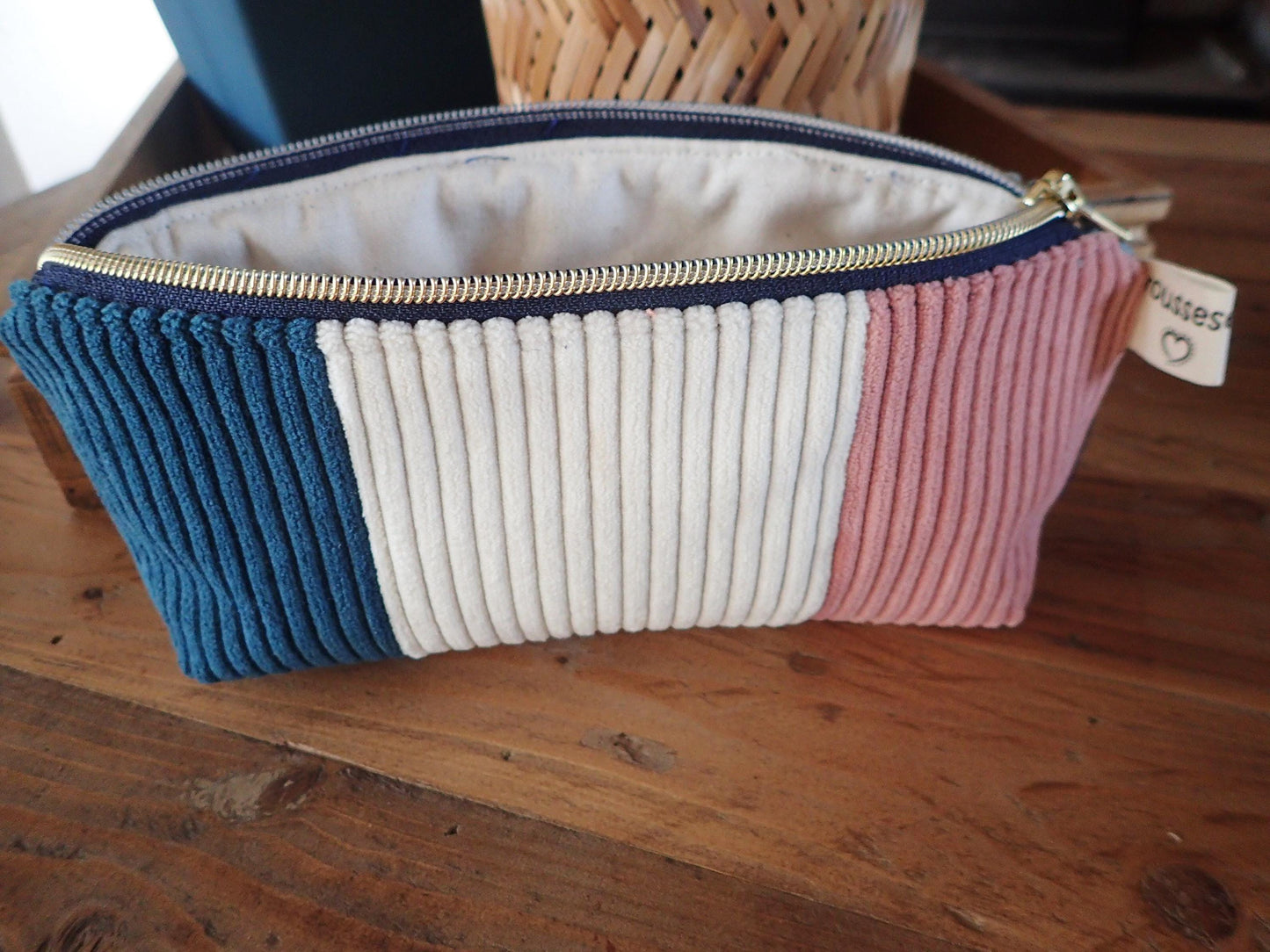 Trousse en velours de coton – Maquillage & Fournitures, 2 tailles