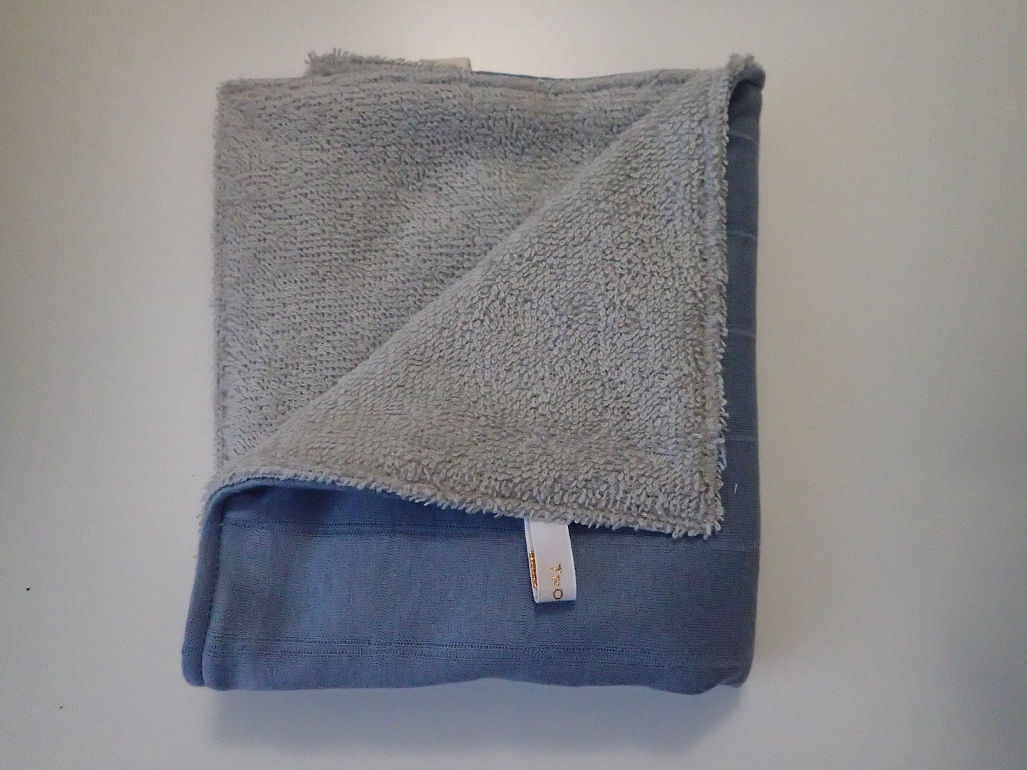 Serviette visage lavable – Éponge coton bio & lange, 30x40 cm