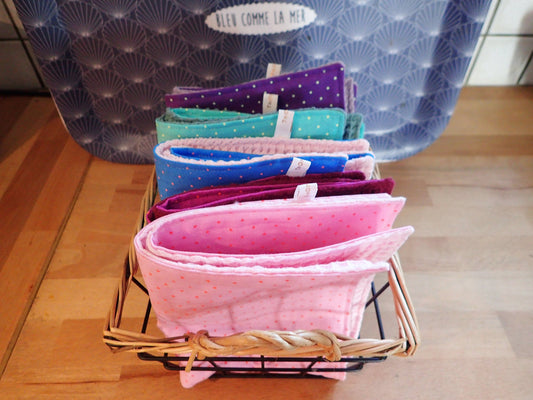 Lot de 5 serviettes de table lavables