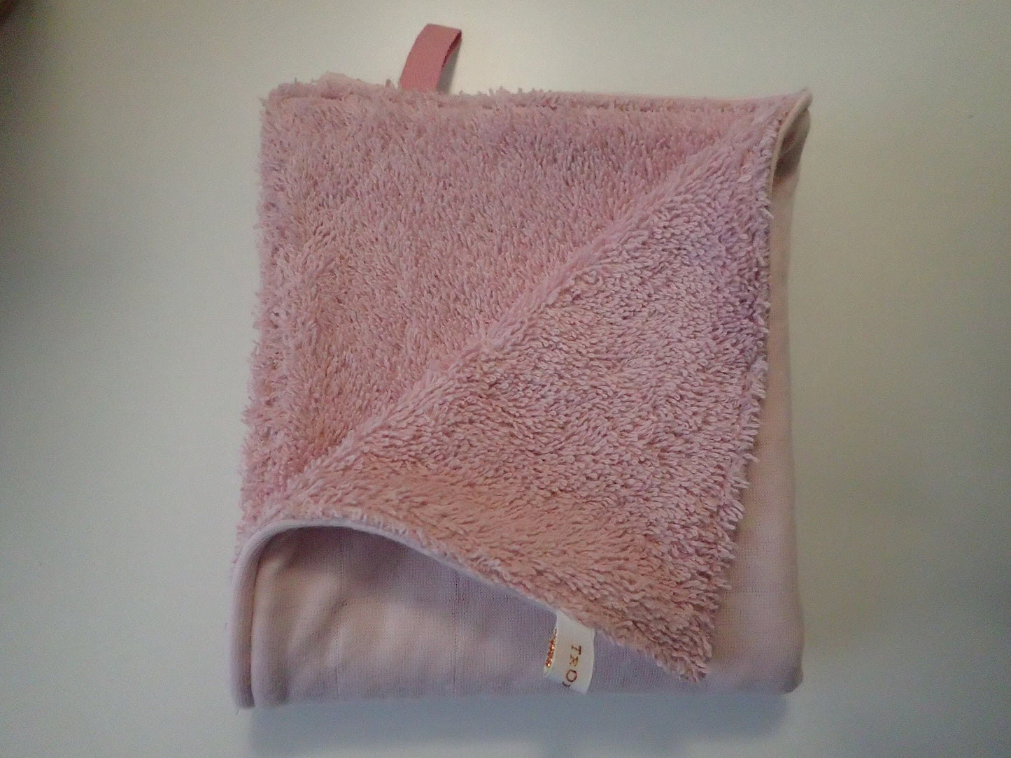 Serviette visage lavable – Éponge coton bio & lange, 30x40 cm