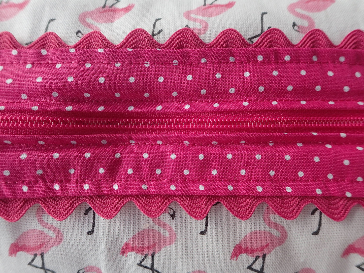 Trousse en coton avec croquet et ruban – Détail artisanal unique