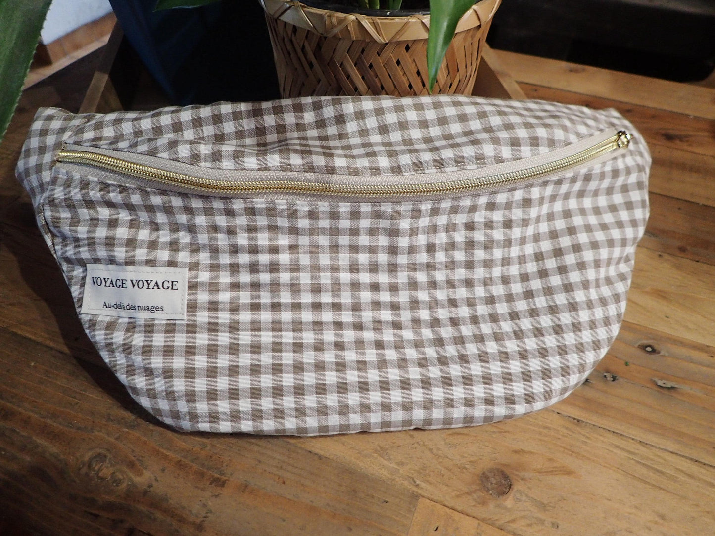Sacs banane en coton vichy