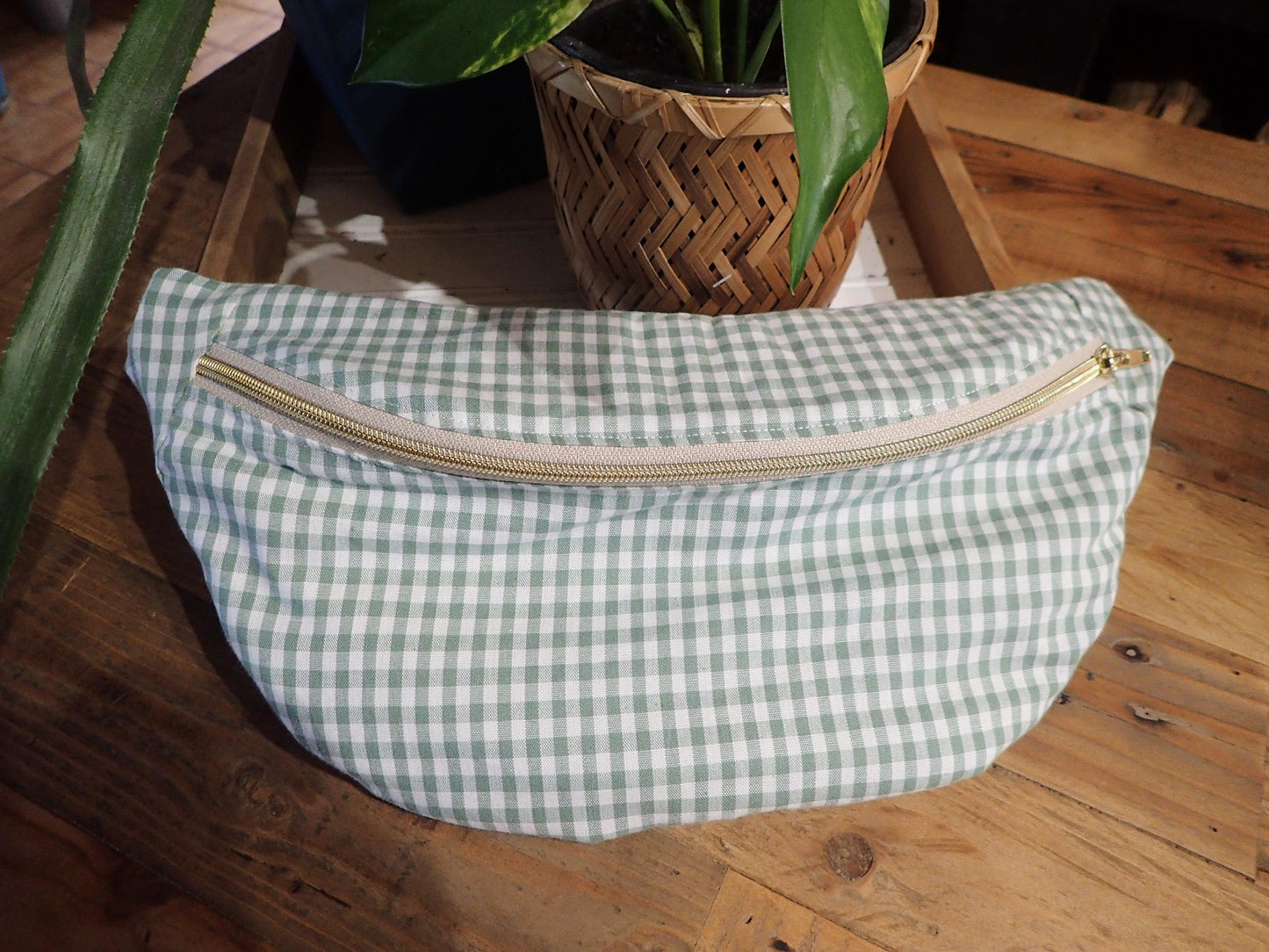 Sacs banane en coton vichy