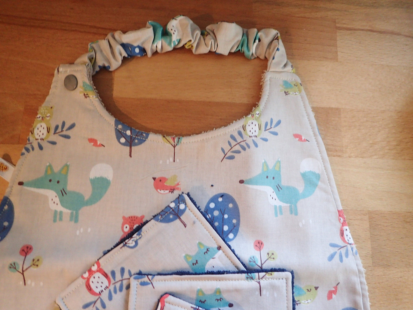 Lot 7 lingettes + serviette bébé – Coton & Éponge de bambou