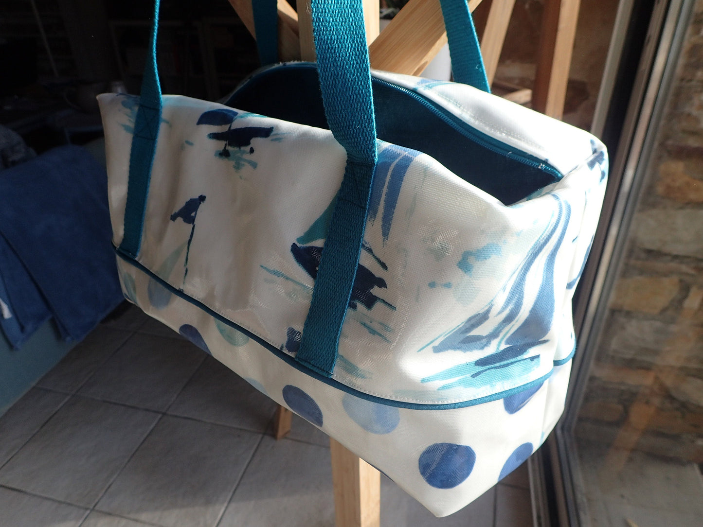 Sac en coton enduit – Plage, Piscine & Tricot