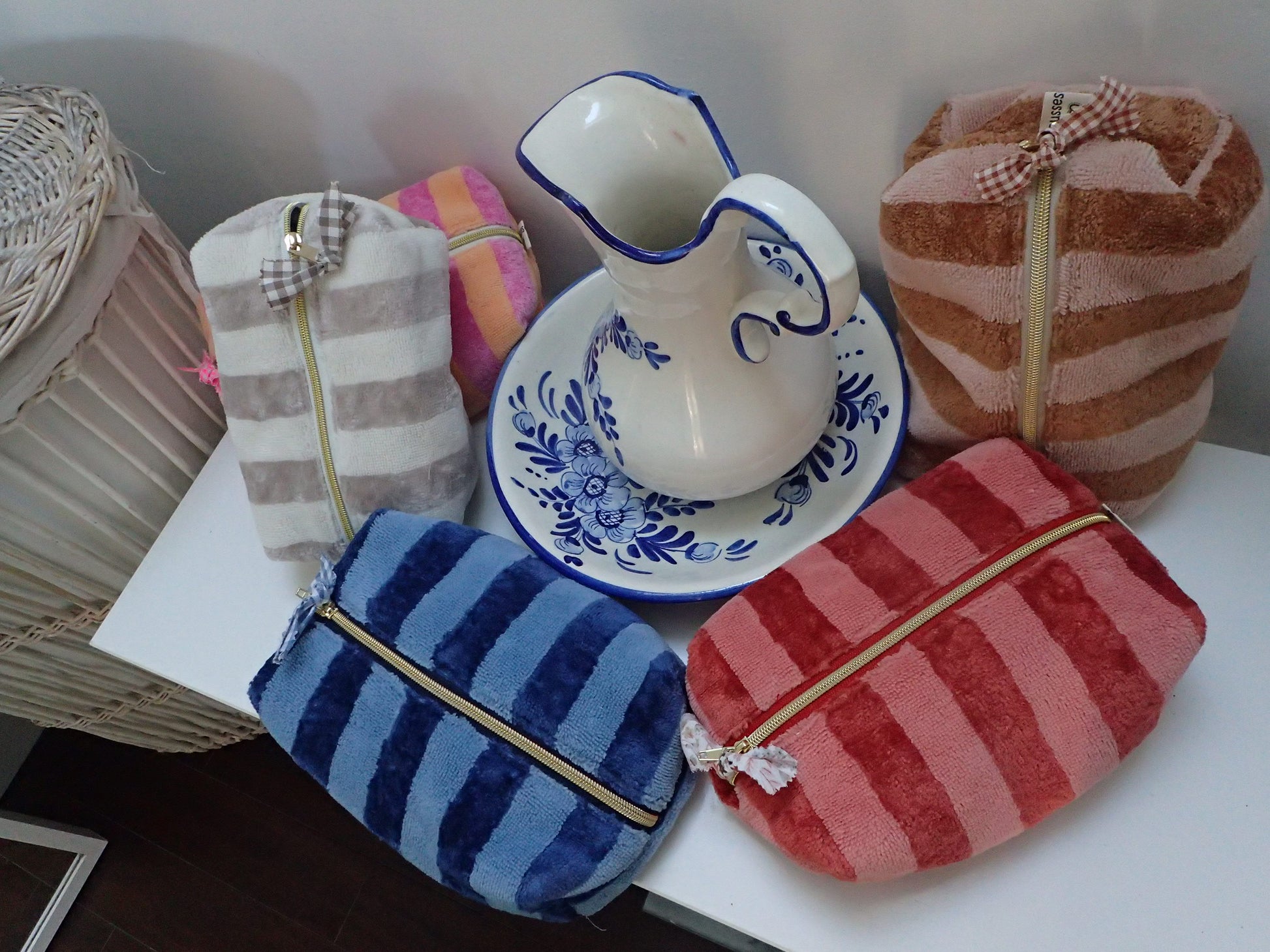 Trousse de toilette bambou éco-responsable – ensemble coloris disponibles