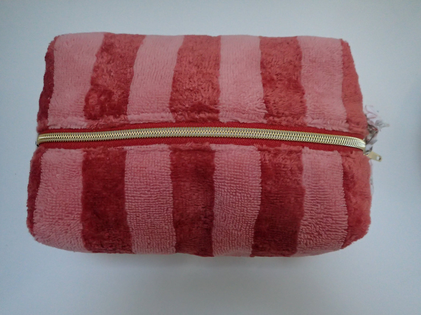 Trousse de toilette en éponge de bambou coloris Terracotta – vue de face