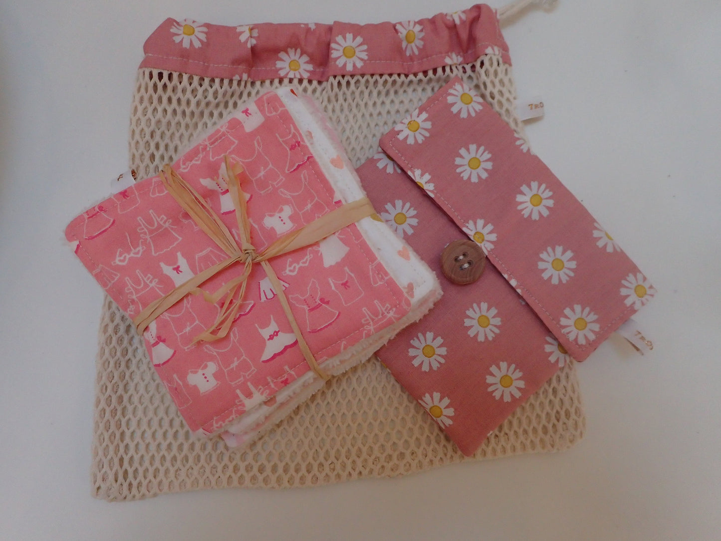 Pochette savon en tissu – Zéro déchet, coton & nid d'abeille
