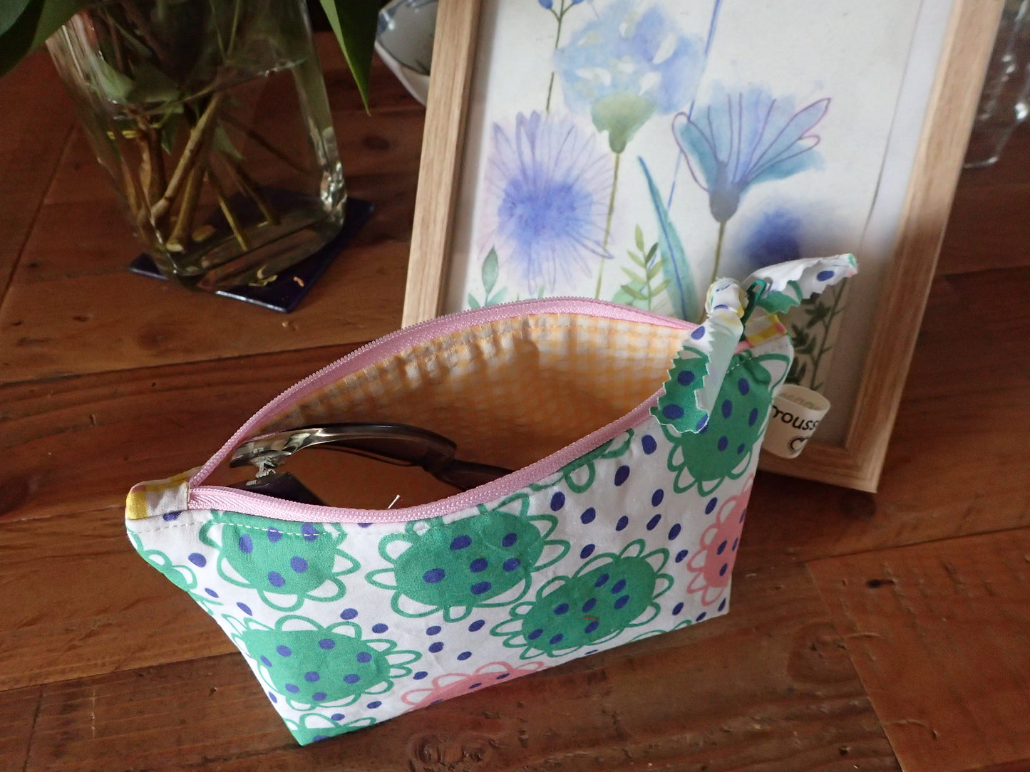 Trousse à lunettes en tissu coloré
