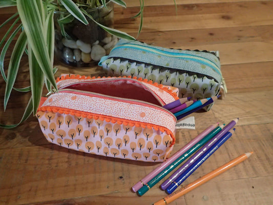 Trousses scolaire motifs fleuris