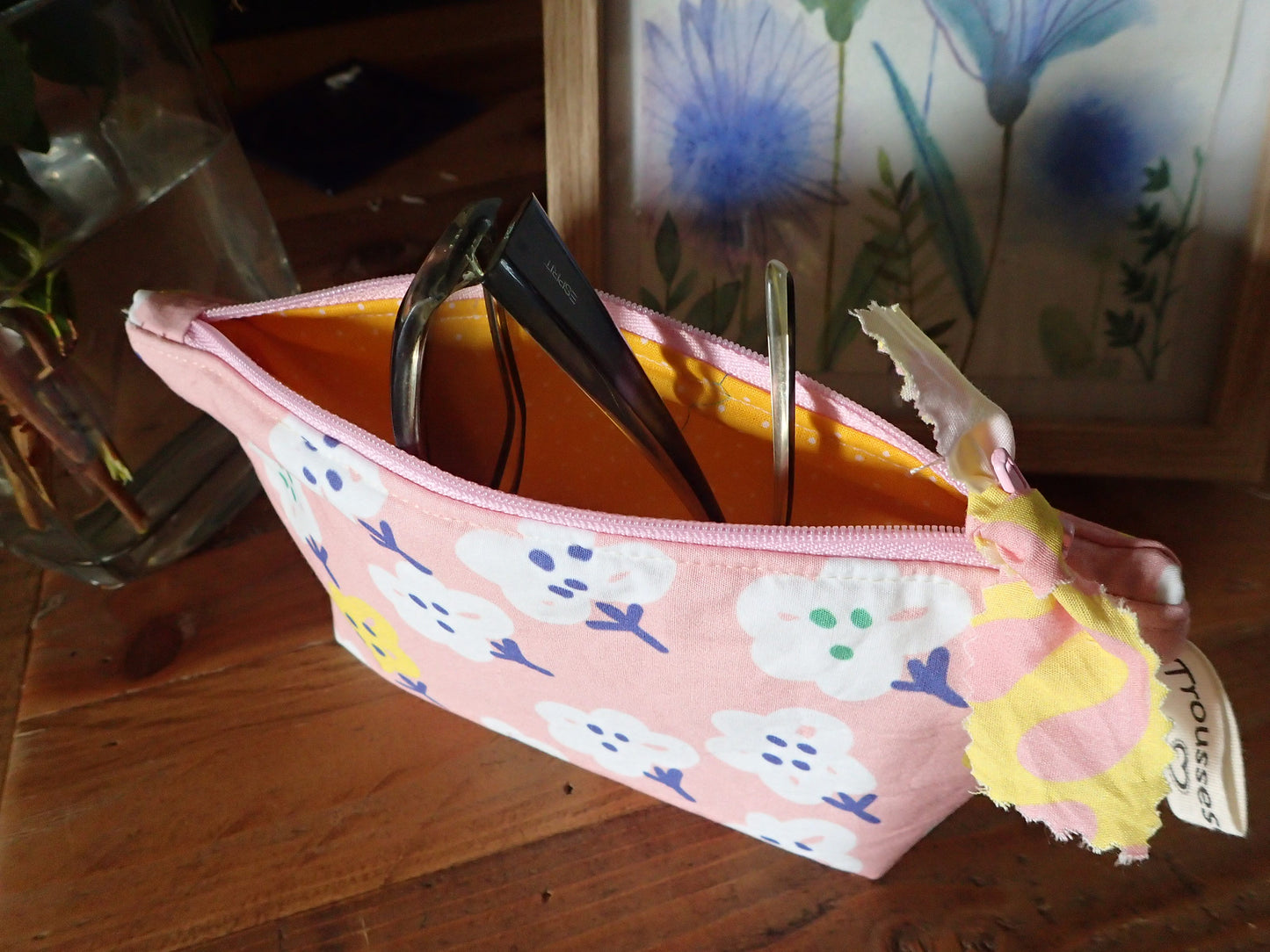 Trousse à lunettes en tissu coloré
