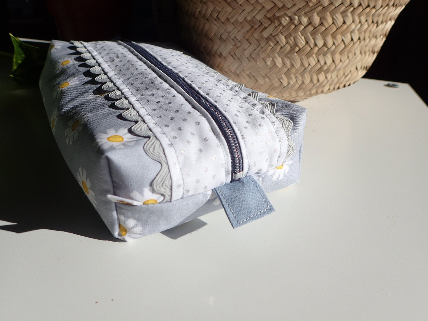 Trousse scolaire en coton – Format plat 19x10x4 cm