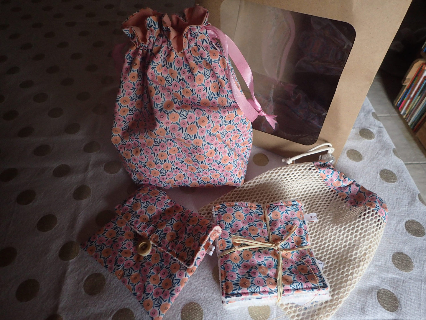 Ensemble salle de bain zéro déchet – Sac, lingettes & pochette savon