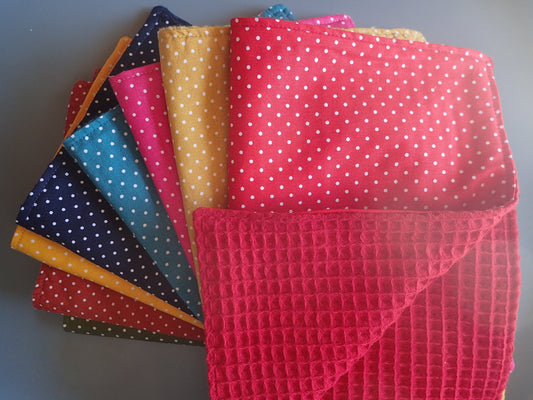 Serviette de table lavable – Coton & nid d'abeille, 13 coloris