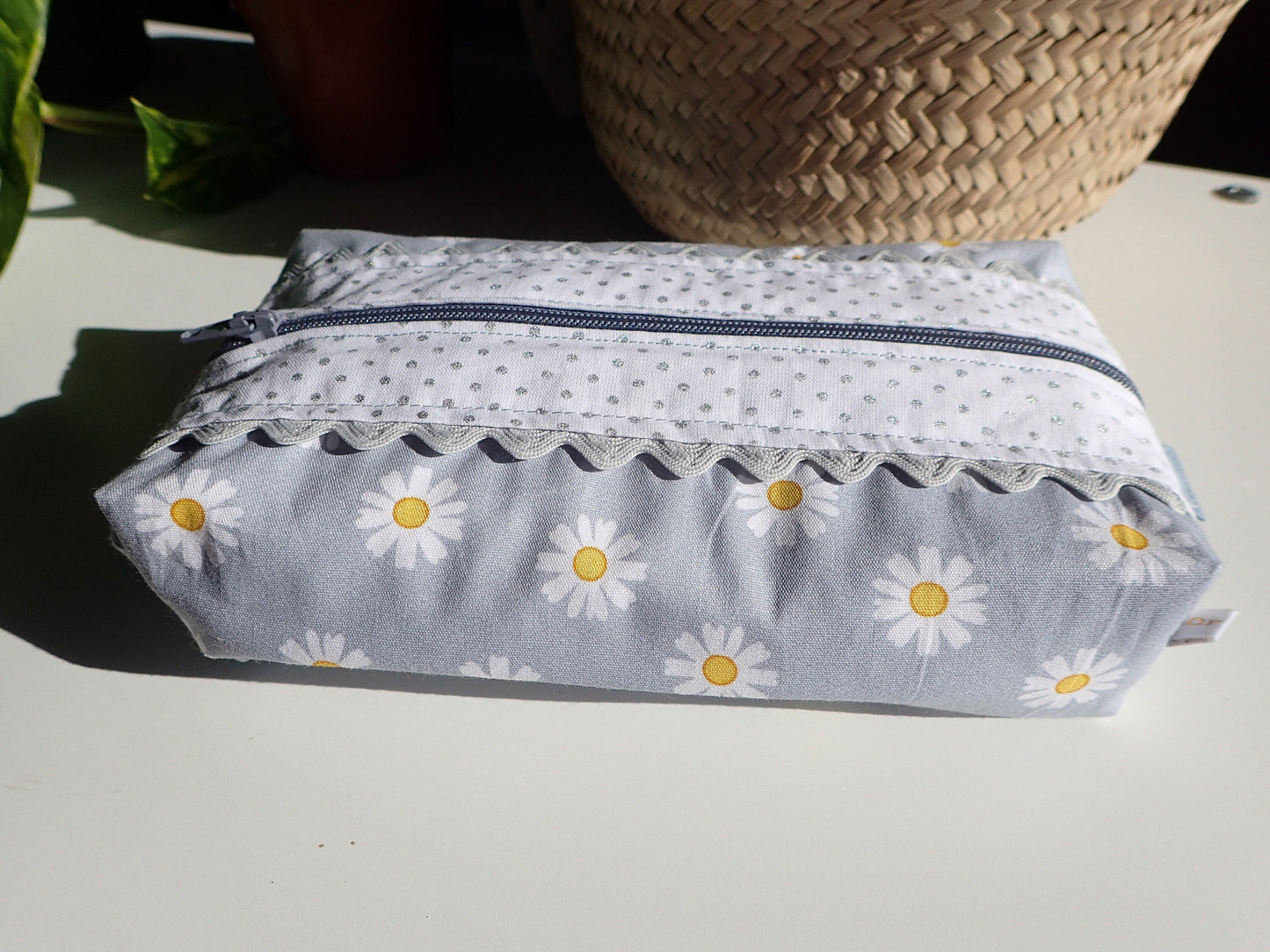 Trousse scolaire en coton – Format plat 19x10x4 cm