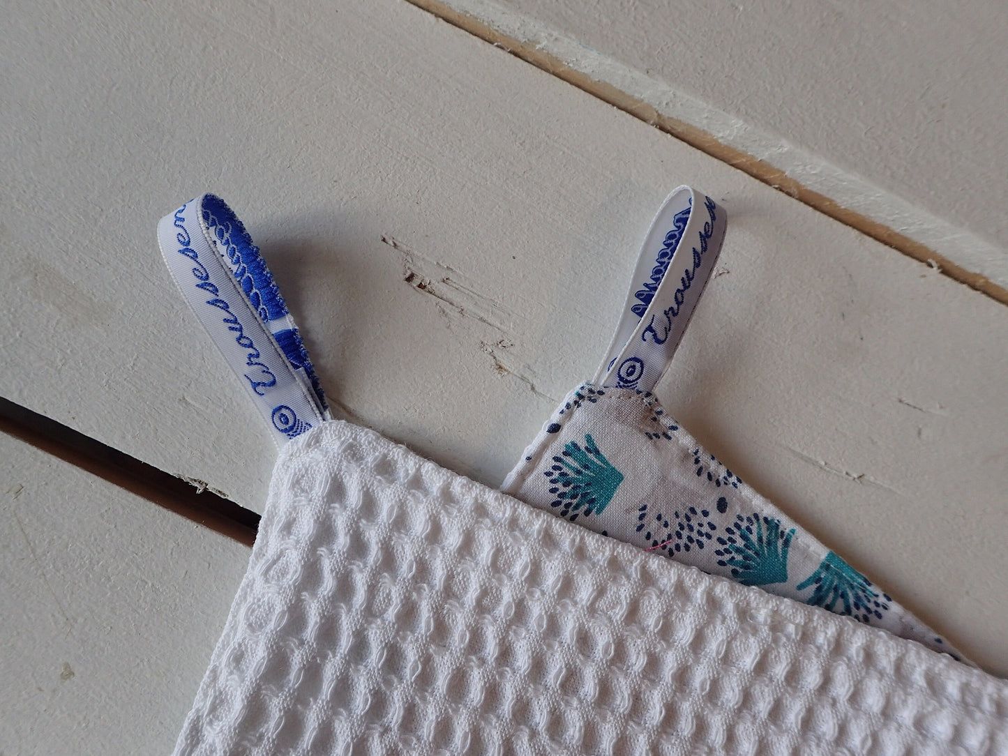 Lot de 2 essuie-tout lavables – Coton & nid d'abeille