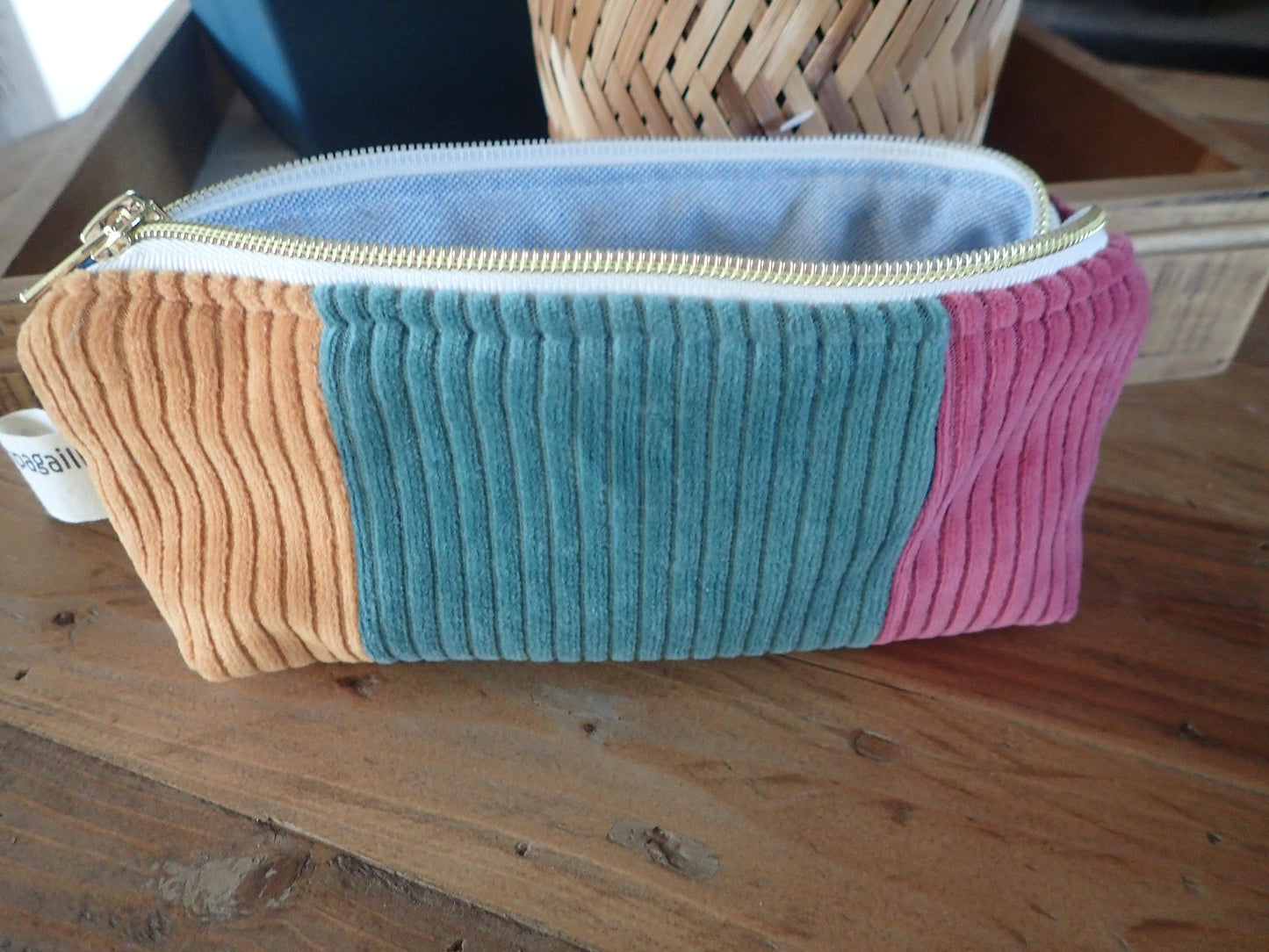 Trousse en velours de coton – Maquillage & Fournitures, 2 tailles