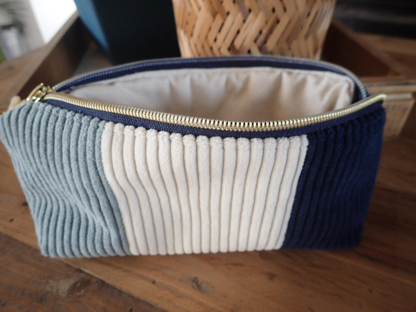 Trousse en velours de coton – Maquillage & Fournitures, 2 tailles