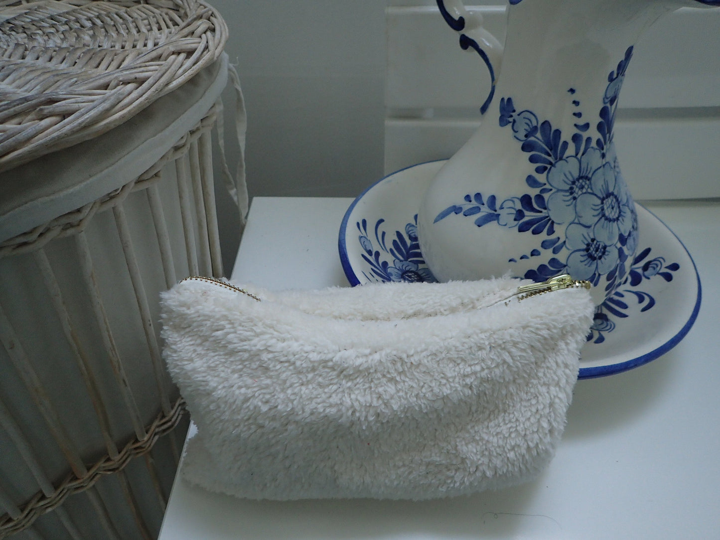 Trousse plate fourre-tout – Fermeture dorée